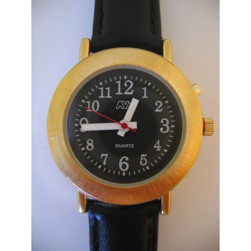 MONTRE PARLANTE 1 BOUTON DOREE