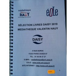 Sélection 2022 des ouvrages au format Daisy en noir
