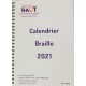Calendrier braille 2021 (janvier à décembre)