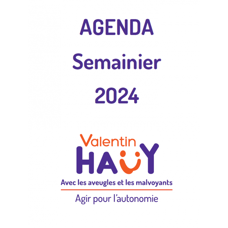 Agenda grands caractères - A5 - AVH - Boutique Valentin Hauy