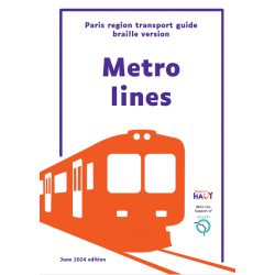 Guide du métro parisien par lignes - Edition braille 2024 - Anglais