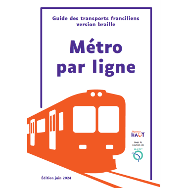 Métro parisien par lignes 2024 braille pour non-voyants français - Avh