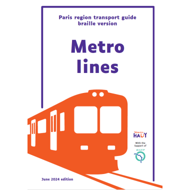 Métro parisien par lignes 2024 braille pour non-voyants anglais - Avh