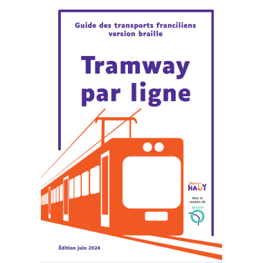 Tramway parisien 2024 par lignes braille pour non-voyants français-Avh