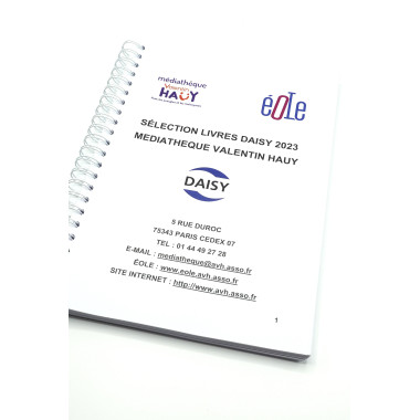 Sélection 2025 des ouvrages format Daisy en noir pour malvoyants - Avh