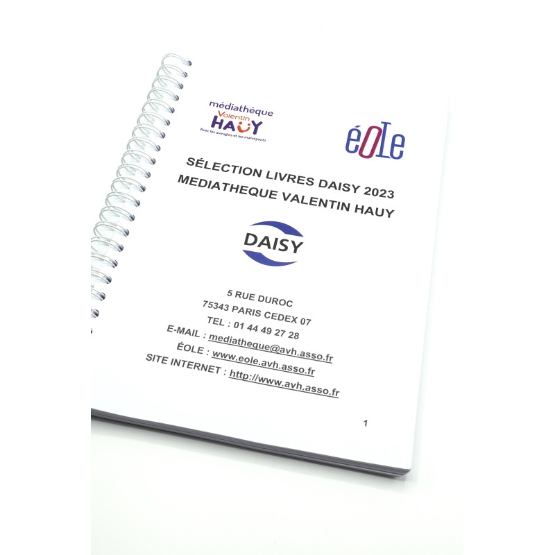 Sélection 2025 des ouvrages format Daisy en noir pour malvoyants - Avh