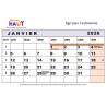 Calendrier grands caractères format A3+ pour malvoyants- Avh - image 1 sur 2