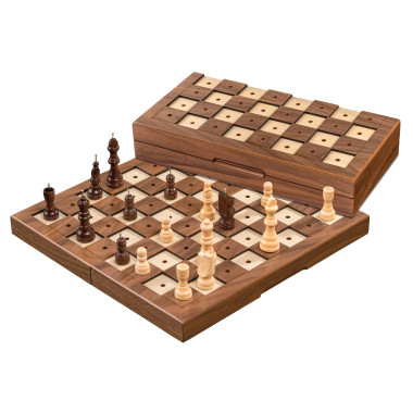 Jeu d'échecs de voyage pliant pour déficients visuels - Avh