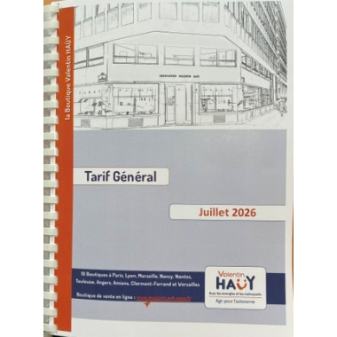 Tarif braille 2026 pour personnes aveugles - Avh