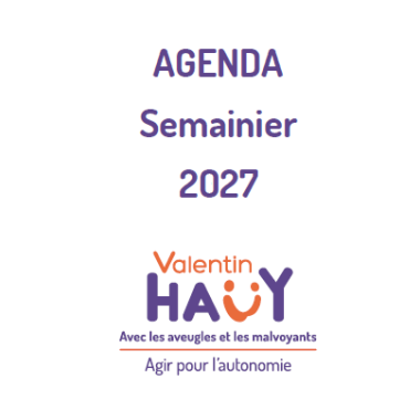 Recharge pour agenda grands caractères format A5 pour malvoyants - Avh
