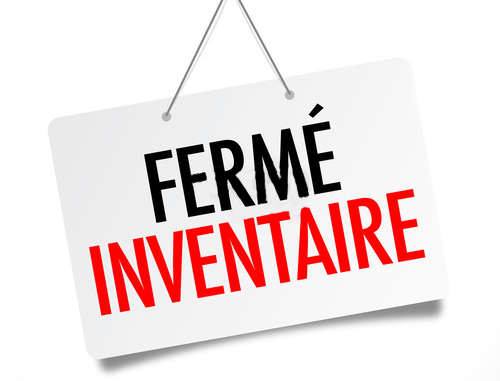 Fermeture pour inventaire
