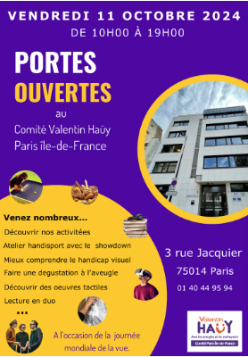 Journée Portes Ouvertes au comité AVH Ile de France vendredi 11 Octobre